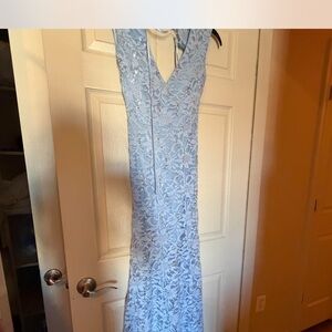 B Darlin Sky Blue Lace Dress